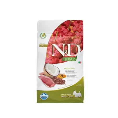 Farmina N&D dog QUINOA (GF) adult mini, skin & coat, kacsa & kókusz 0,8 kg