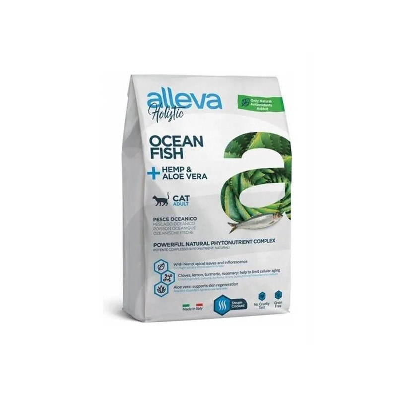 Alleva HOLISTIC macska felnőtt óceáni hal & kender & aloe vera 10 kg