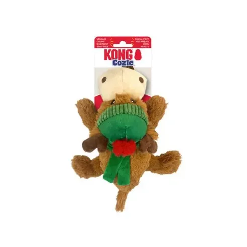 Hračka Kong Dog Holiday Cozie Reindeer s pískatkom, polyester, M