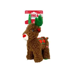 Kong Dog Holiday Sherps™ Reindeer sípolóval, poliészter, M játék