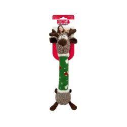 Játék Kong Dog Holiday Shaker Luvs Reindeer sípolóval, poliészter, M