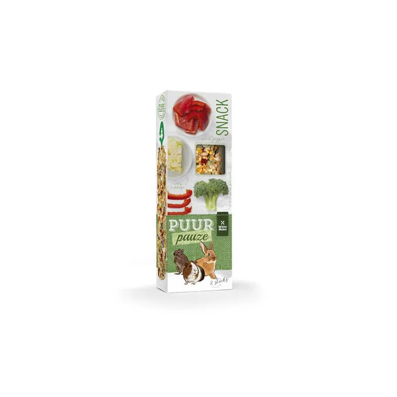 PUUR pauze Sticks bell pepper & broccoli - ízletes rudak nyulaknak és rágcsálóknak 110 g