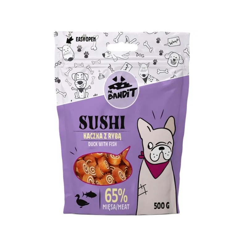 Mr. Bandit sushi kacsával és hallal 500g