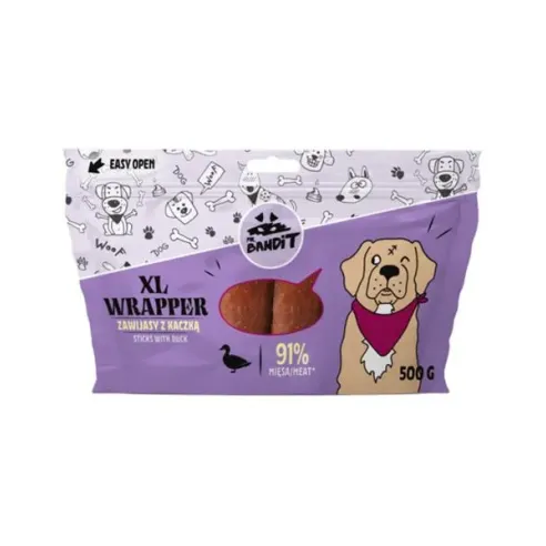 Pamlsok Mr. Bandit wrapper XL duck sticks 500g