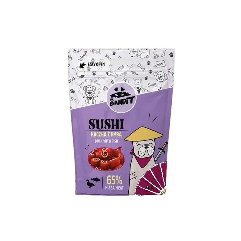 Mr. Bandit sushi kacsával és hallal 80g