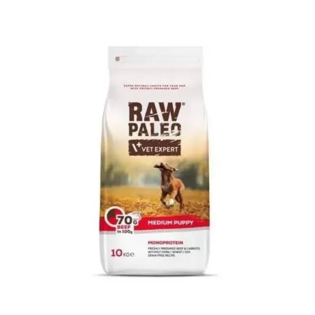 VetExpert Raw Paleo puppy medium beef 10 kg