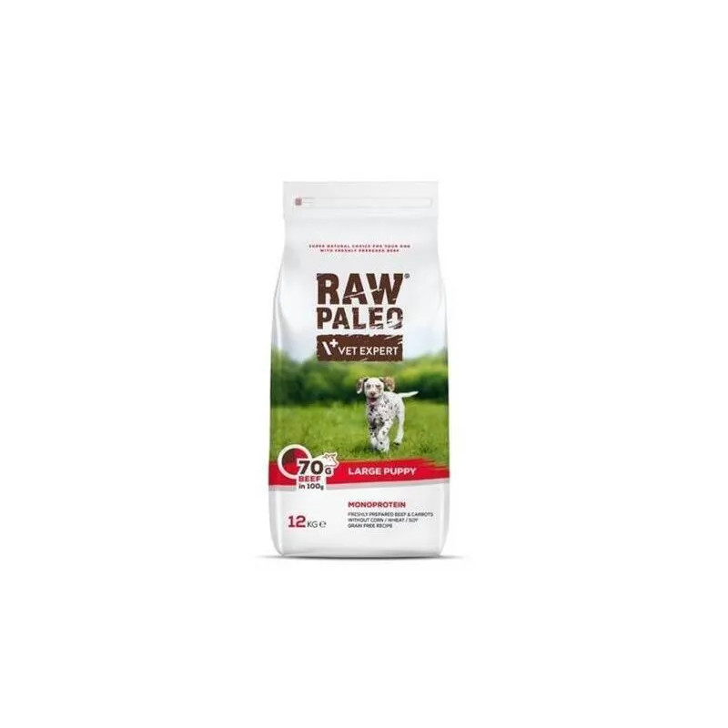 VetExpert Raw Paleo puppy large beef 12 kg