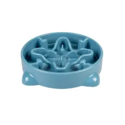 Miska DUVO+ lassú evéshez, kék 700ml - M - 25,5x25,5x5cm