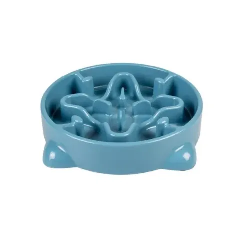 Miska DUVO+ lassú evéshez, kék 700ml - M - 25,5x25,5x5cm