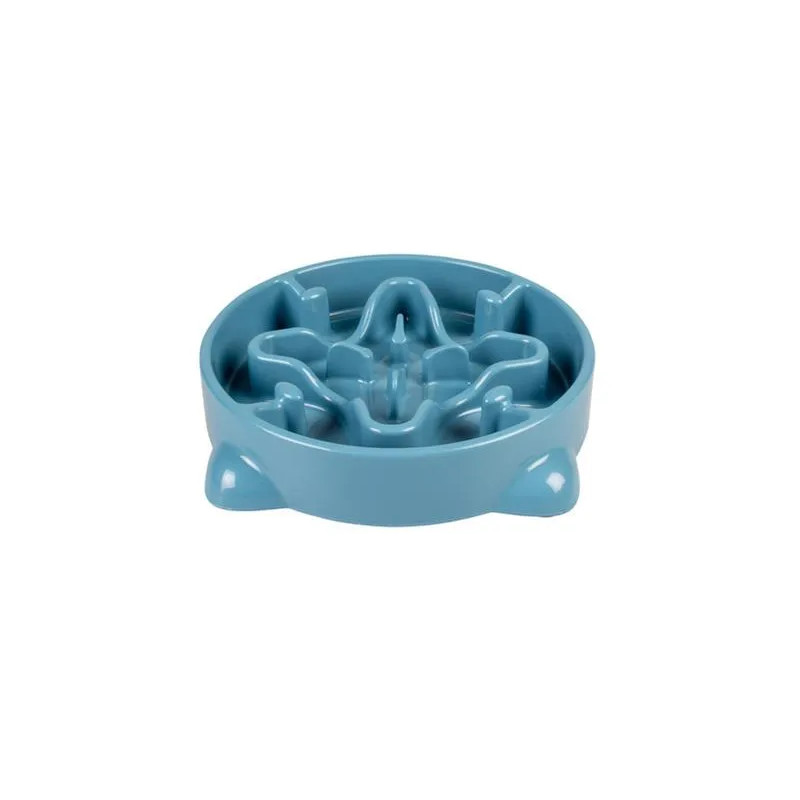 Miska DUVO+ lassú evéshez, kék 700ml - M - 25,5x25,5x5cm
