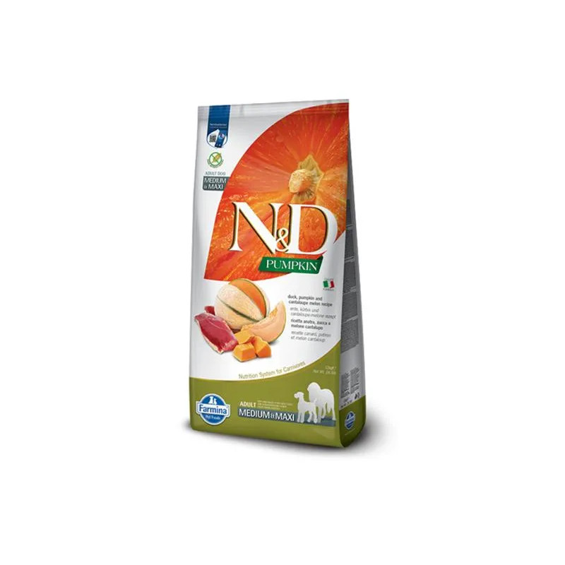 N&D Pumpkin Adult Medium & Maxi duck & watermelon 12 kg