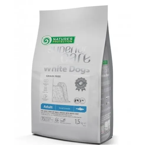 Natures P Superior care white dog GF adult Hering small breed 1,5 kg