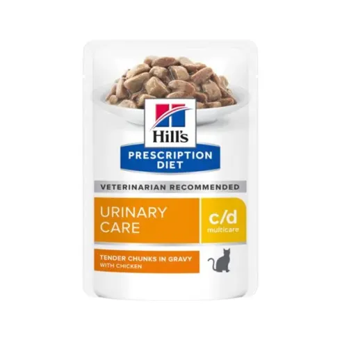 HILLS Diet Feline c/d Multicare ALUTAS CSOMAG csirke ÚJ 12x85 g