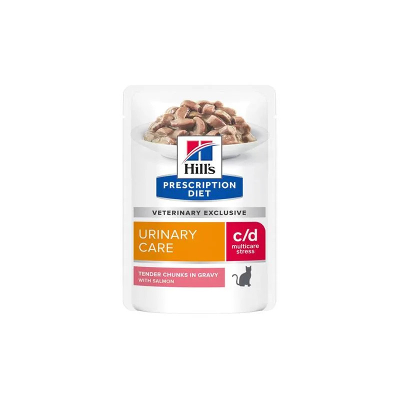 HILLS Diet Feline c/d Urinary Stress Lazac ÚJ TASAK 12x85 g