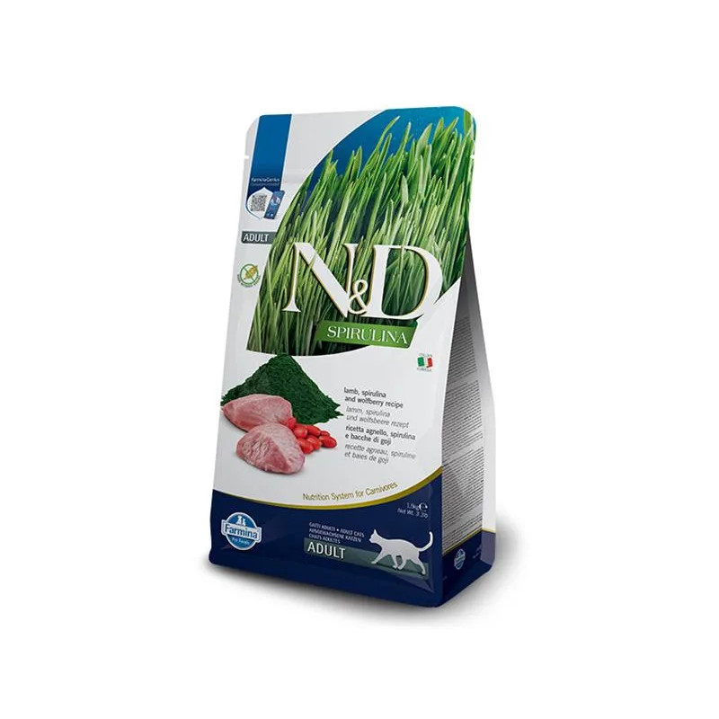 Farmina N&D macska SPIRULINA (GF) felnőtt, bárány 1,5 kg