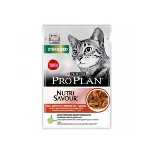ProPlan MO Cat Adult sterilizált marhahúsos alutasak 26x85 g