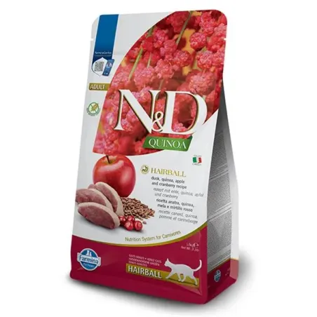 Farmina N&D macska QUINOA (GF) felnőtt, szőrlabda 1,5 kg