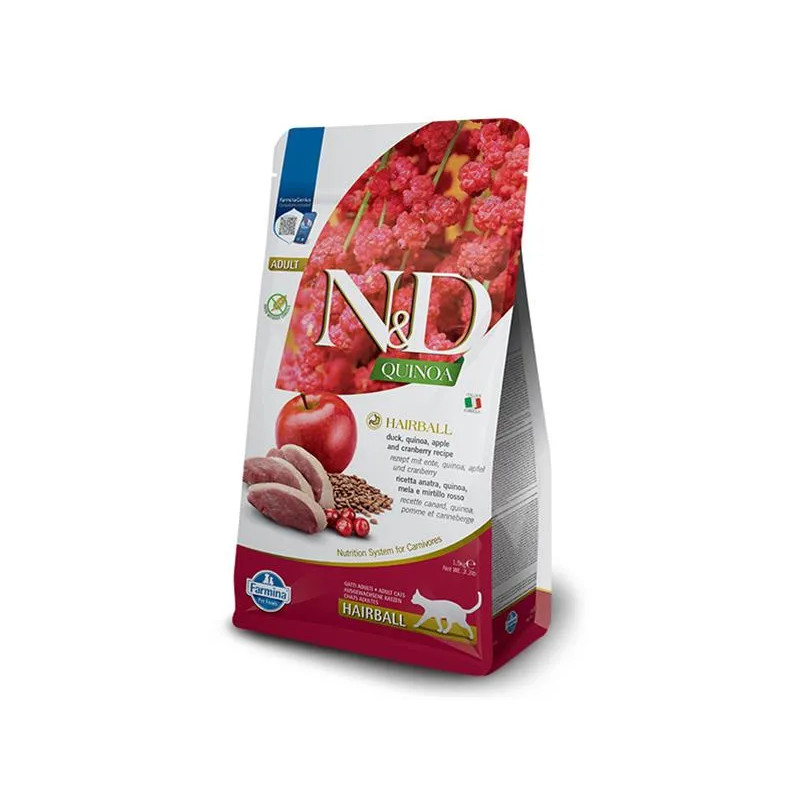 Farmina N&D macska QUINOA (GF) felnőtt, szőrlabda 1,5 kg