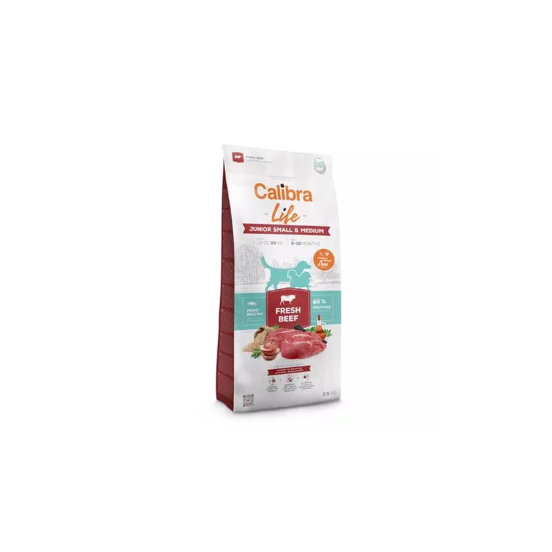 Calibra Dog Life Junior Small & Medium Fresh Beef 2,5 kg