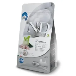 Farmina N&D dog WHITE (GF) adult mini, tengeri sügér, spirulina & édeskömény 2 kg