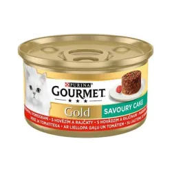 Nestlé GOURMET GOLD Savoury Cake marhával és paradicsommal konzerv 12x85 g