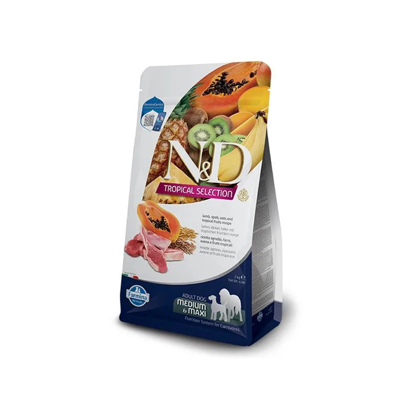 Farmina N&D kutya TROPICAL SELECTION (AG) adult medium/maxi, bárány 10 kg