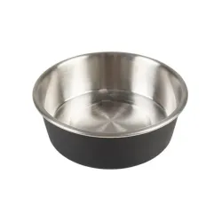 Etetőtál DUVO+ matt fekete rozsdamentes acél, átmérő: 20,3 cm, 1500 ml