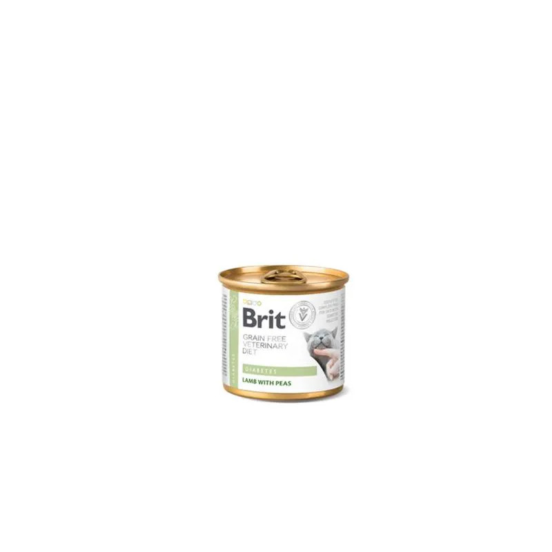 Brit Veterinary Diets GF Macska Konzerv Diabetes 200 g konzerv