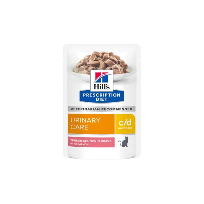 HILLS Diet Feline c/d Multicare ALUTAS TASAK lazac 12x85 g