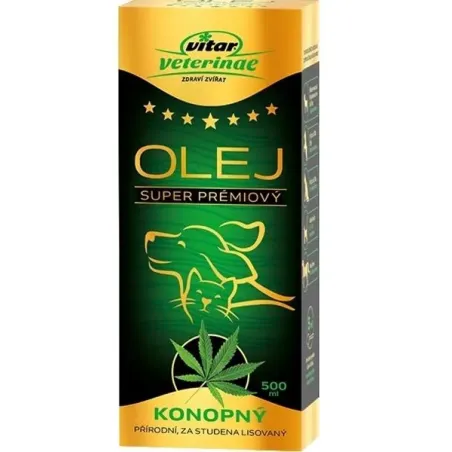 Olej konopný VITAR Veterinae 500 ml