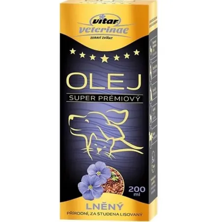 Olej ľanový VITAR Veterinae 200 ml