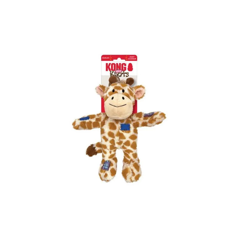 Kong Dog Wild Knots Húzható Játék Zsiráf sípolóval, polietilén M/L