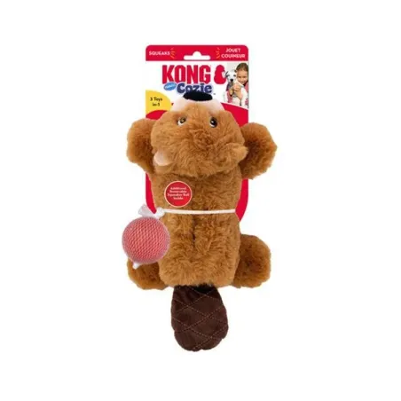 Kong Dog Cozie Pocketz Bobor sípolóval, barna M játék