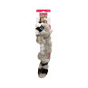 Játék Kong Dog Scrunch Knots mosómedve sípolóval, poliészter, szürke, M/L