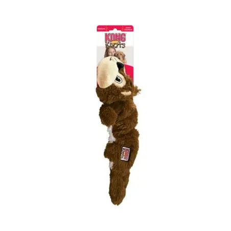 Kong Dog Scrunch Knots Mókus, sípolóval, poliészter, barna, M/L