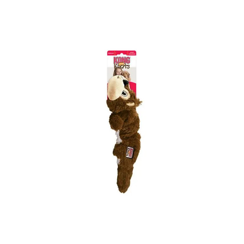 Kong Dog Scrunch Knots Mókus, sípolóval, poliészter, barna, M/L