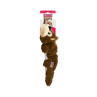 Kong Dog Scrunch Knots Mókus, sípolóval, poliészter, barna, M/L