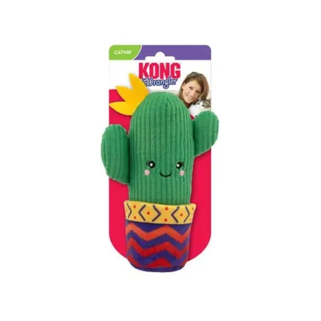 Kong Cat Kaktus Wrangler cseréppel, zöld, poliészter, macskajáték