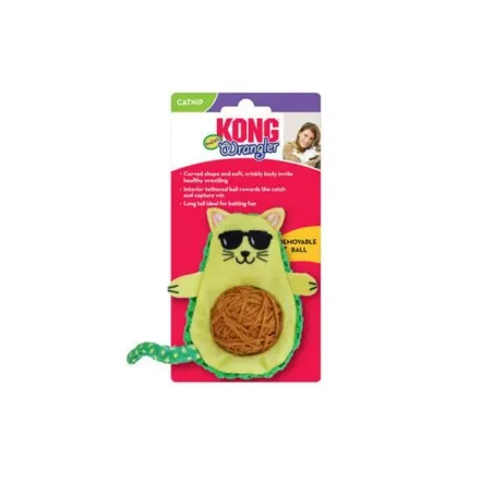 Kong Cat Avokádó játék fonalgombolyaggal, zöld, poliészter