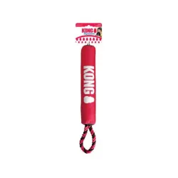 Kong Dog Signature Húzós Játék kötéllel, sípoló, poliészter, piros M