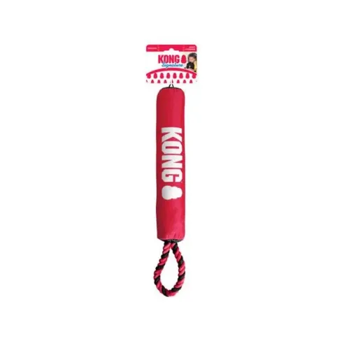 Kong Dog Signature Húzós Játék kötéllel, sípoló, poliészter, piros M