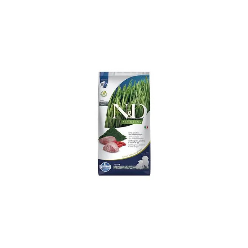 Farmina N&D SPIRULINA (GF) kutya puppy medium & maxi, bárány 7 kg
