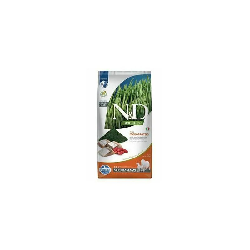 Farmina N&D kutya SPIRULINA (GF) adult medium & maxi hering 7 kg