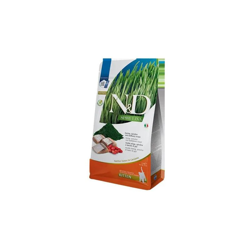 Farmina N&D macska SPIRULINA (GF) kölyök, hering 1,5 kg