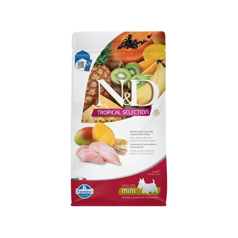 Farmina N&D kutya TROPICAL SELECTION (AG) adult mini, csirke 1,5 kg