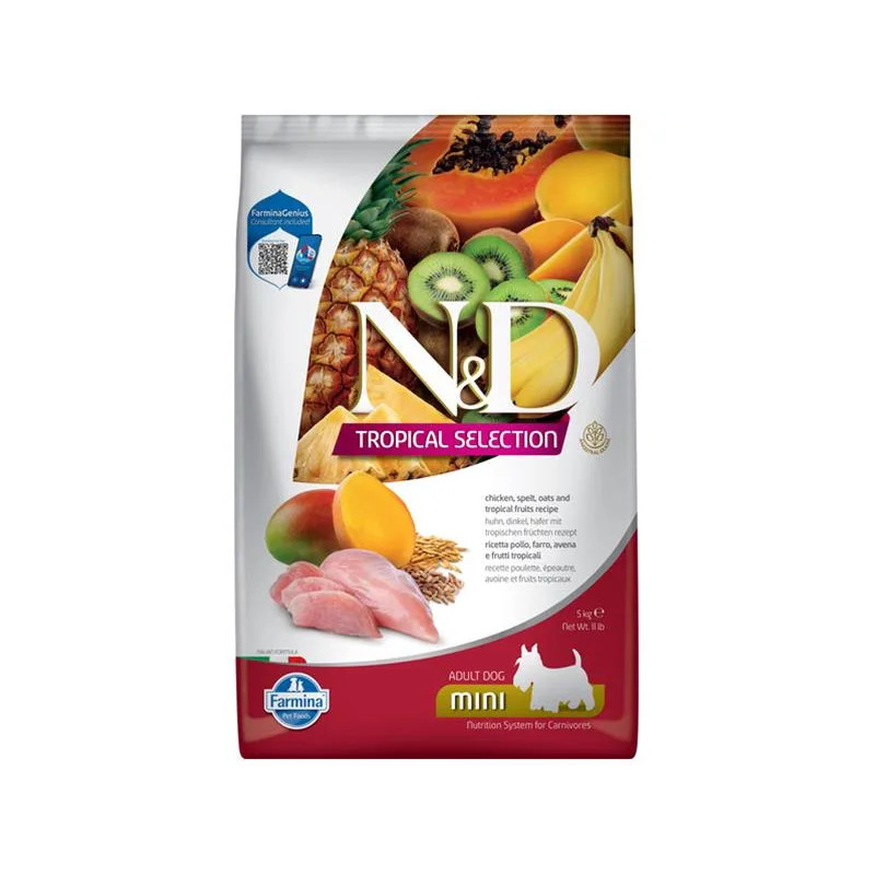 Farmina N&D dog TROPICAL SELECTION (AG) adult mini, chicken 5 kg
