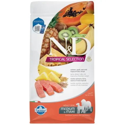 Farmina N&D kutya TROPICAL SELECTION (AG) adult medium & maxi, lazac 2 kg