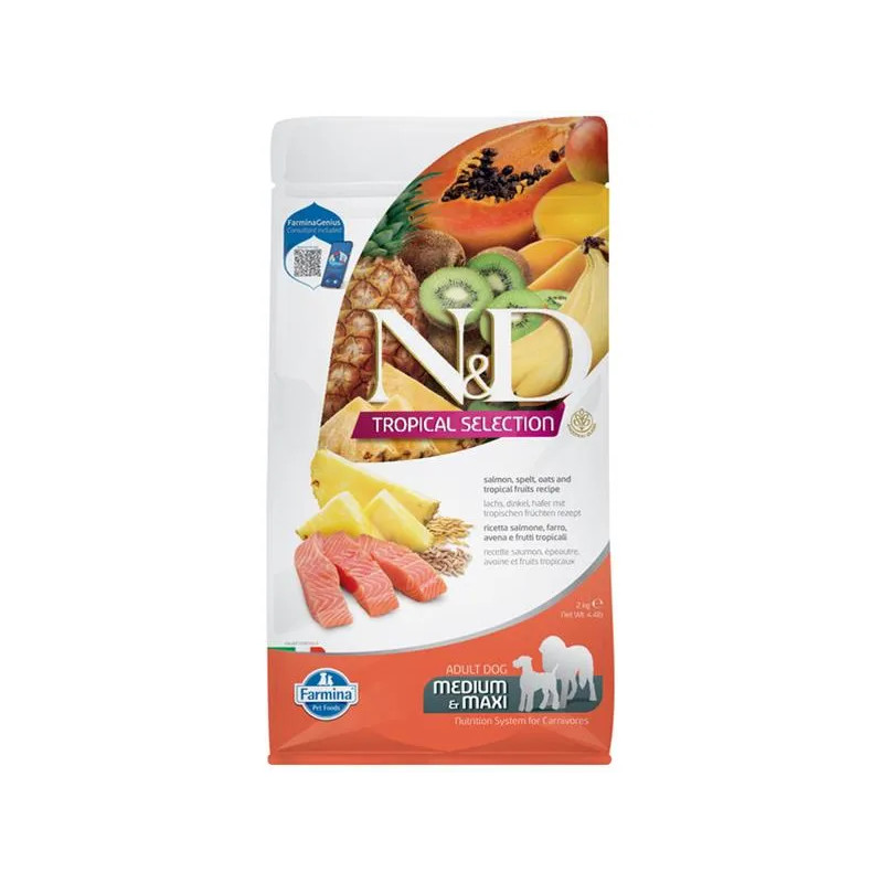 Farmina N&D kutya TROPICAL SELECTION (AG) adult medium & maxi, lazac 2 kg