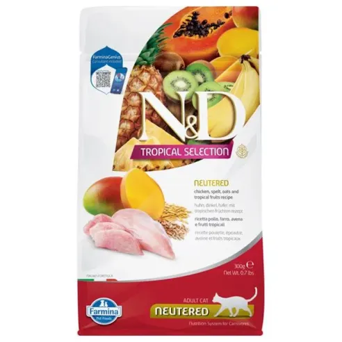 Farmina N&D macska TROPICAL SELECTION (AG) adult ivartalanított, csirke 300 g
