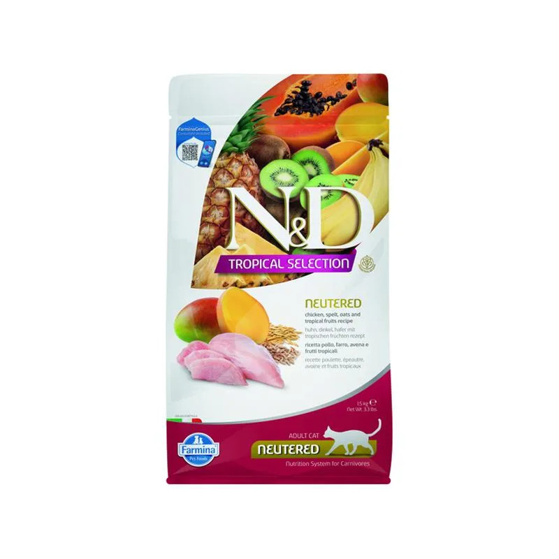 Farmina N&D cat TROPICAL SELECTION (AG) adult neutered, chicken 1,5 kg